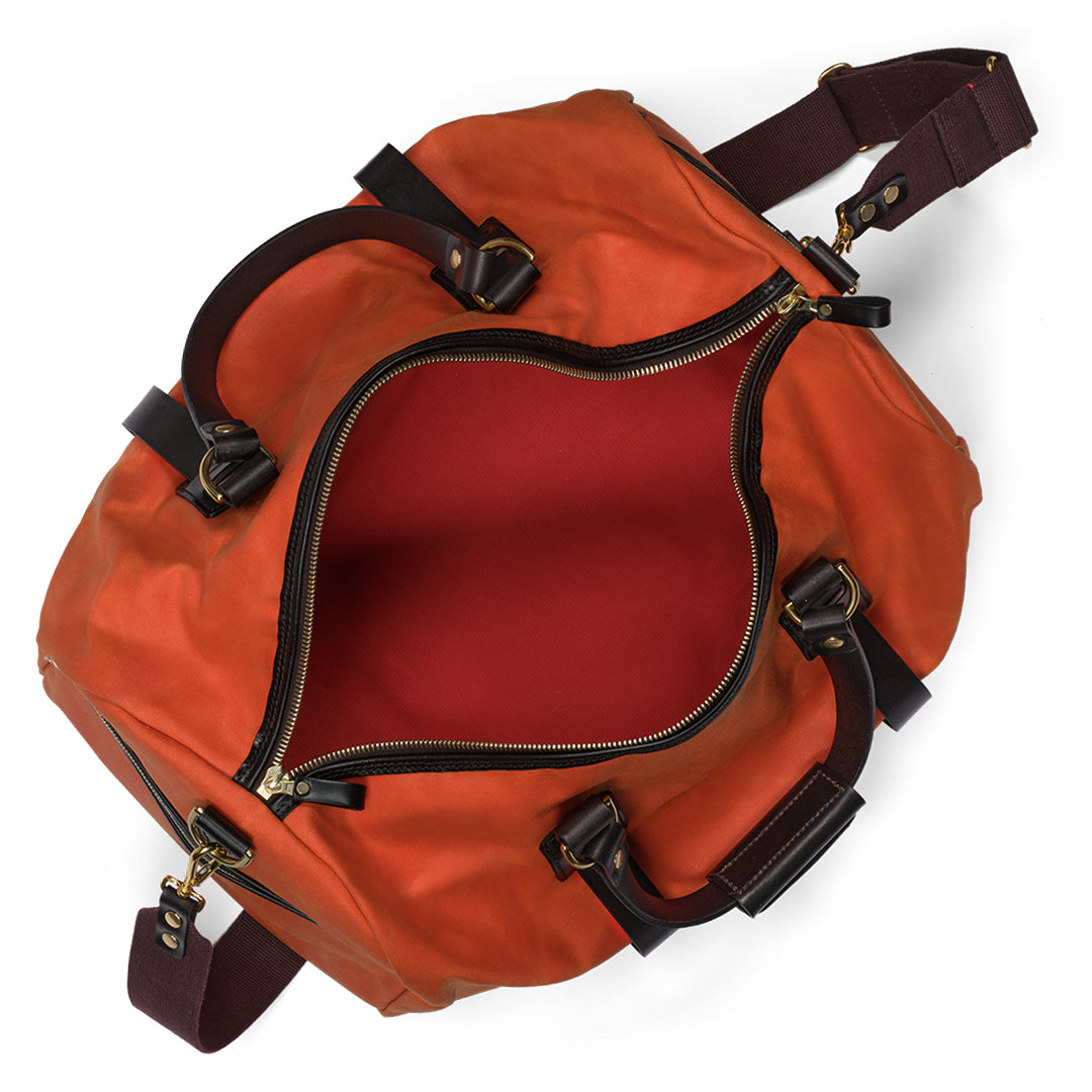CROOTS | Duffle Holdall Vintage Canvas Orange Medium