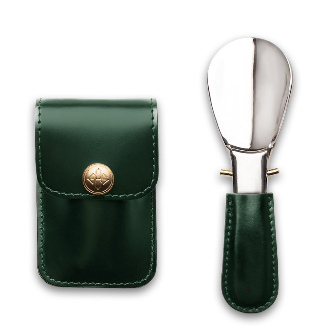 ETTINGER | Bridle Hide Leather Travel Shoe Horn Green
