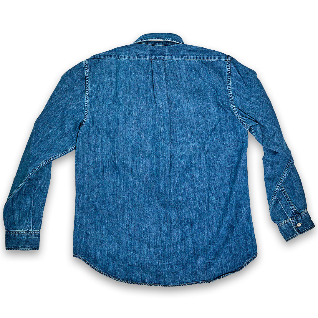 Tellason | Button Down Shirt Denim Special Wash Denim Blue