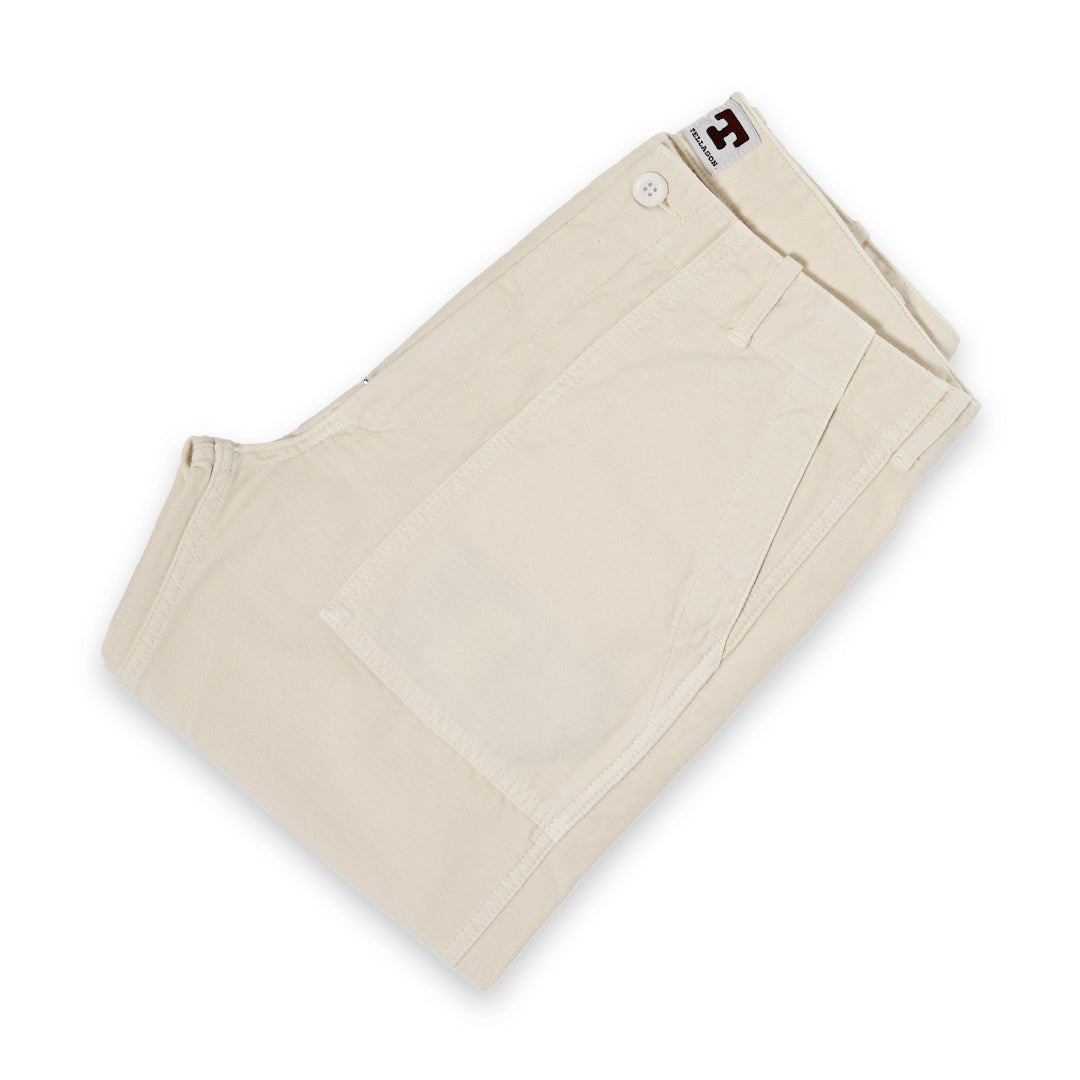 Tellason | Fatigue Pant Cotton Sateen Ecru