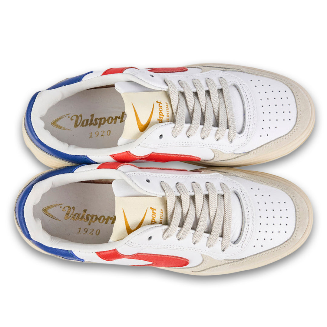 VALSPORT | Hype Suede Leather White Royal Orange