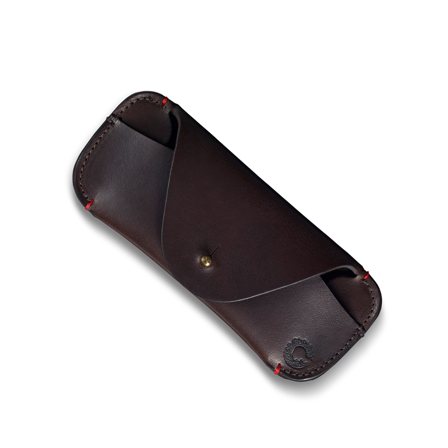 CROOTS | Glasses Case Vintage Leather Dark Brown