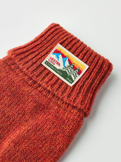 Hestra RAGGWOOL GLOVE Brick Red