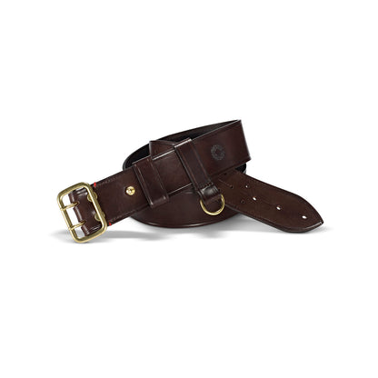 CROOTS | Sam Browne Belt Vintage Leather Dark Brown