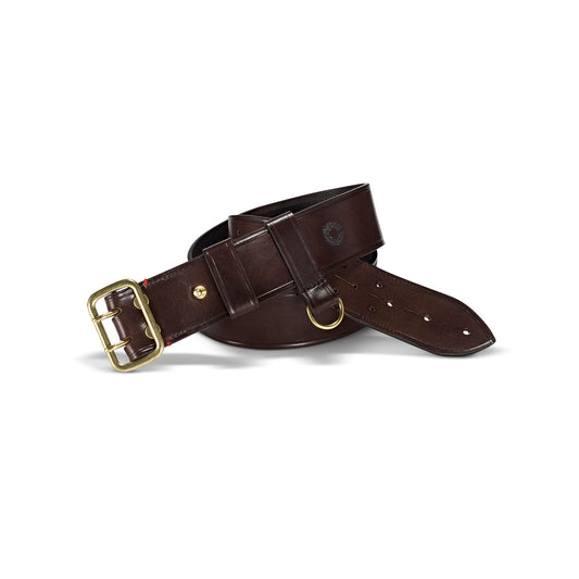 CROOTS | Sam Browne Belt Vintage Leather Dark Brown