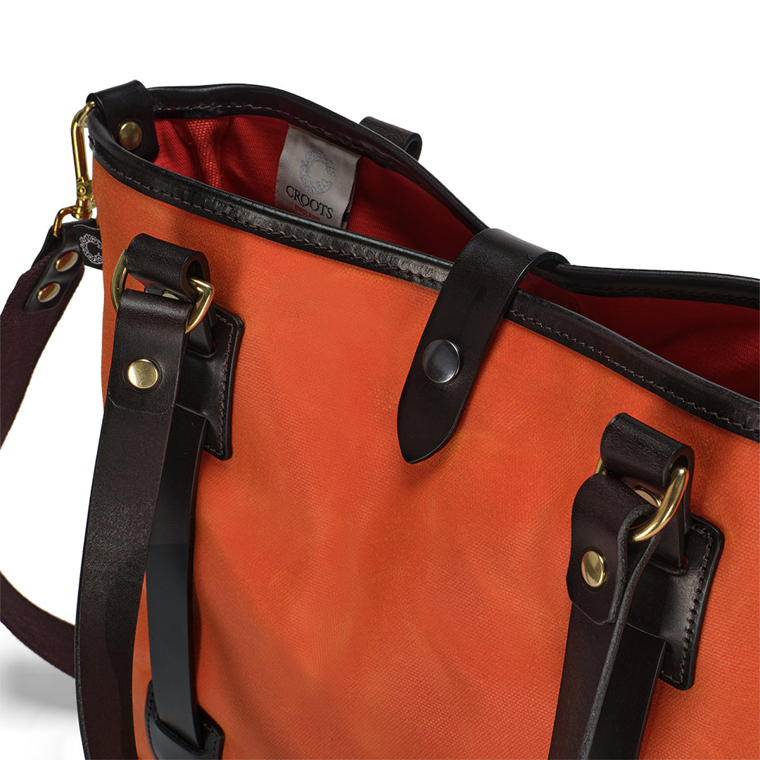 CROOTS | Tote Bag Vintage Canvas Orange Medium