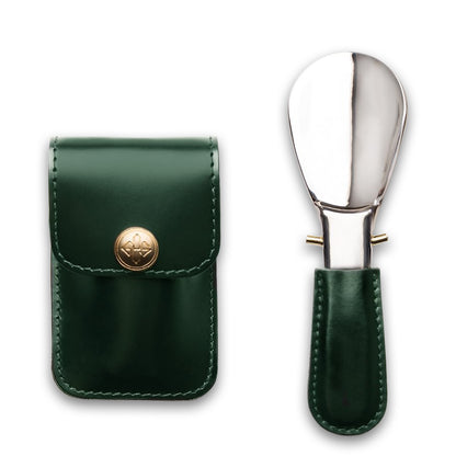 ETTINGER | Bridle Hide Leather Travel Shoe Horn Green