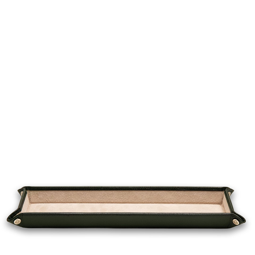 ETTINGER | Capra Ecru Oblong Valet Tray Green