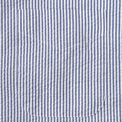 GITMAN | Button Down Shirt Navy Organic Seersucker