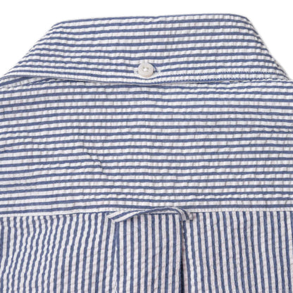 GITMAN | Button Down Shirt Navy Organic Seersucker