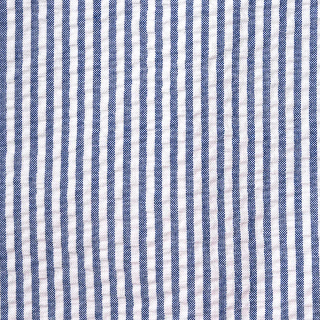 GITMAN | Button Down Shirt Navy Organic Seersucker