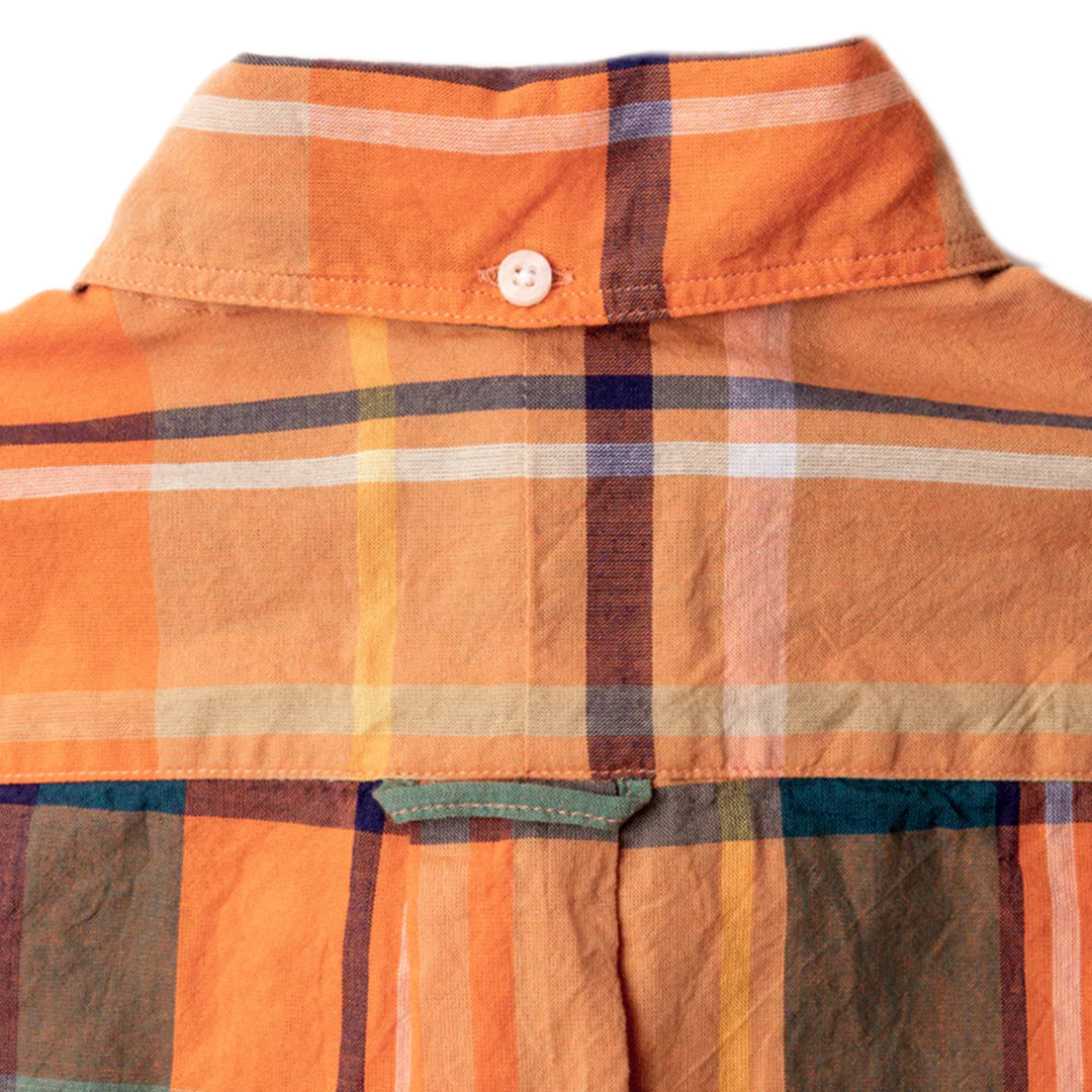 GITMAN | Button Down Shirt Orange Archive Indian Madras