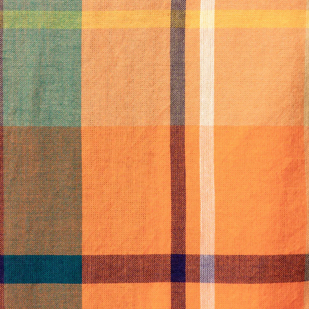 GITMAN | Button Down Shirt Orange Archive Indian Madras