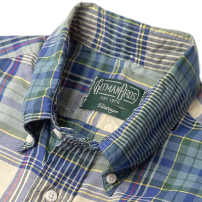 GITMAN | Button Down Shirt Tan/Blue Archive Madras