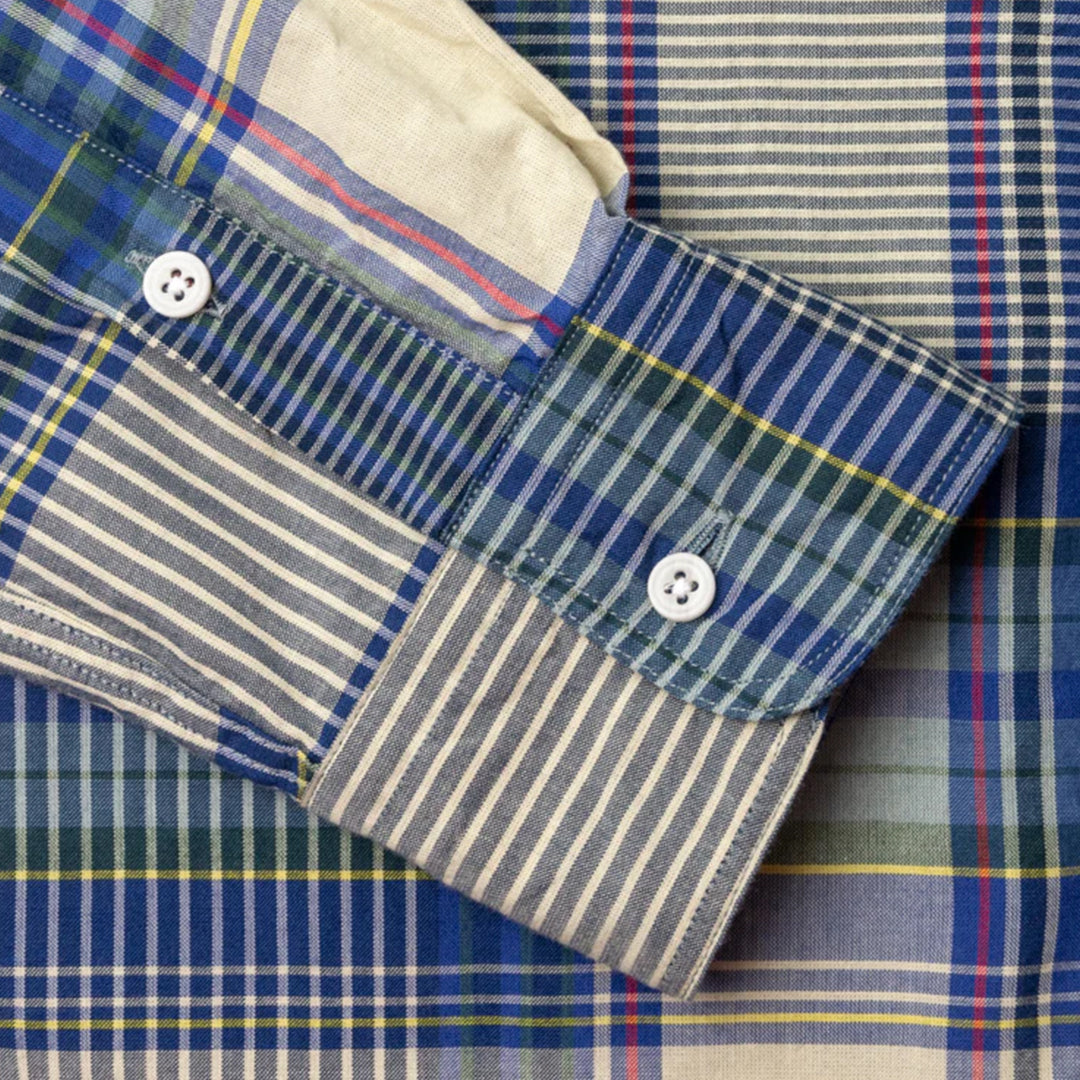 GITMAN | Button Down Shirt Tan/Blue Archive Madras