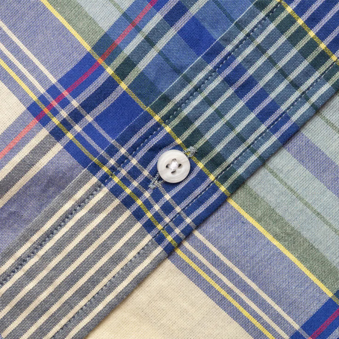 GITMAN | Button Down Shirt Tan/Blue Archive Madras