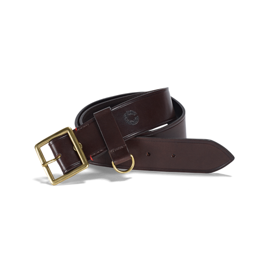 CROOTS  | Hunter Belt Vintage Leather Dark Brown