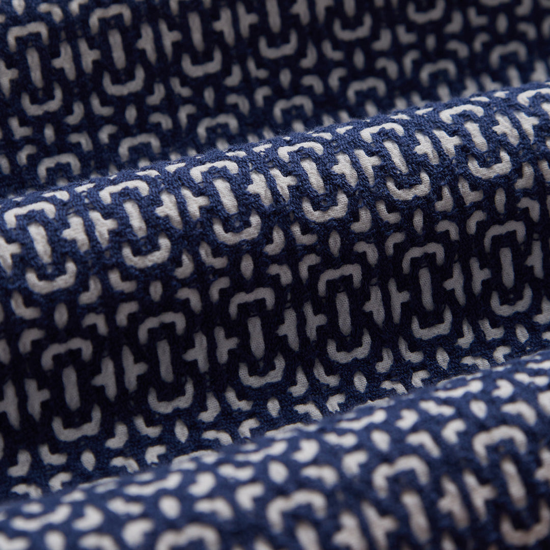 Portuguese Flannel | Abstract Tile Shirt, Blue