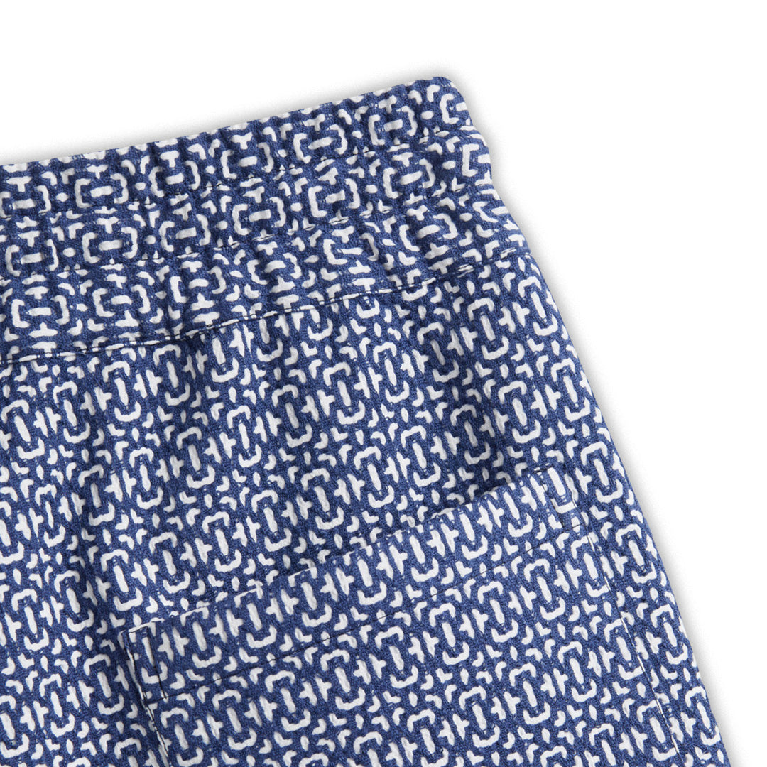 Portuguese Flannel | Abstract Tile Shorts, Blue