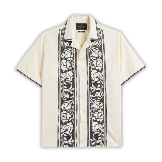 Portuguese Flannel | Cross Stitch Shirt, Ecru