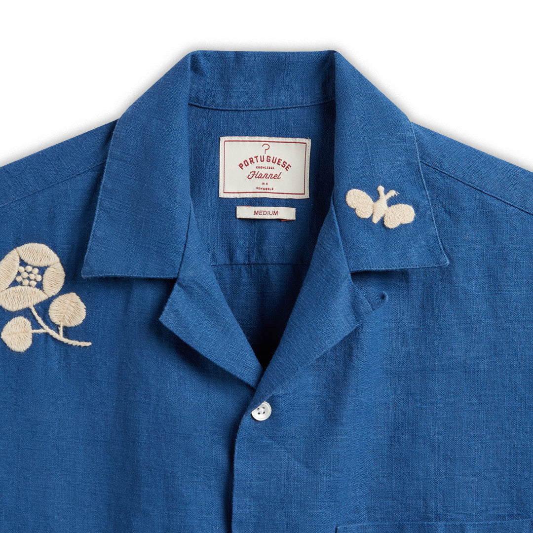 Portuguese Flannel | Emboidery Nat. Ramie Shirt