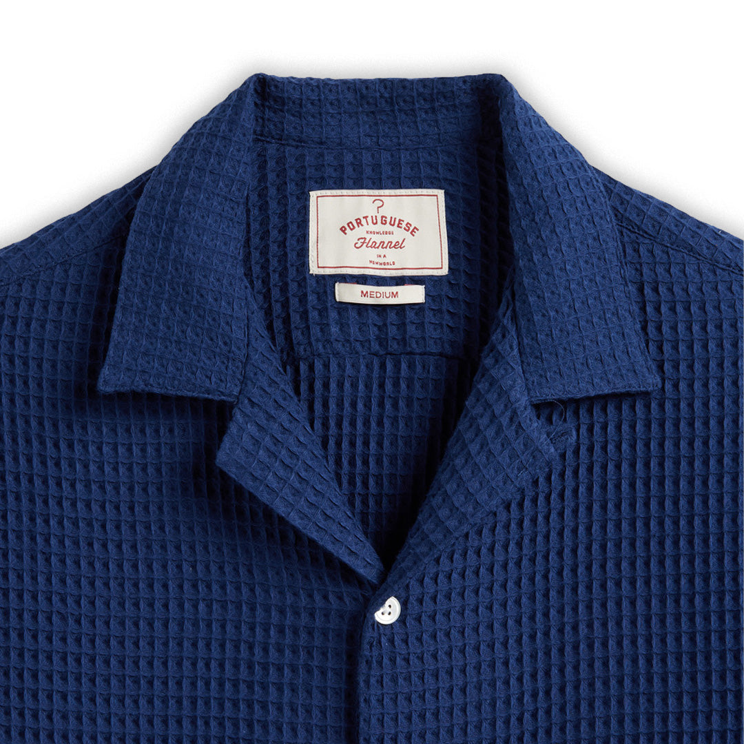 Portuguese Flannel | Honey Comb Shirt, Blue