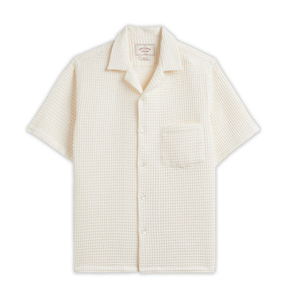 Portuguese Flannel | Honey Comb Shirt, White