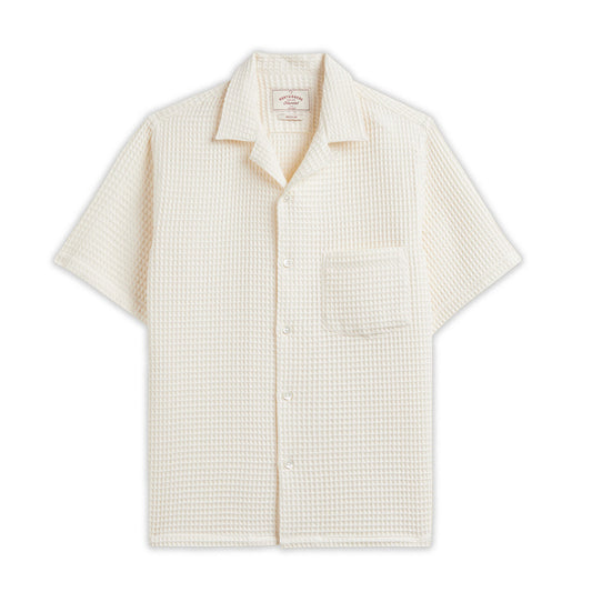 Portuguese Flannel | Honey Comb Shirt, White