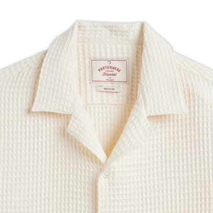 Portuguese Flannel | Honey Comb Shirt, White
