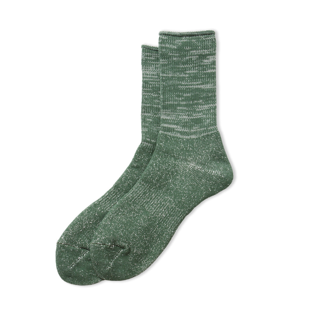 ROTOTO | Washi Pile Crew Socks - Dark Green