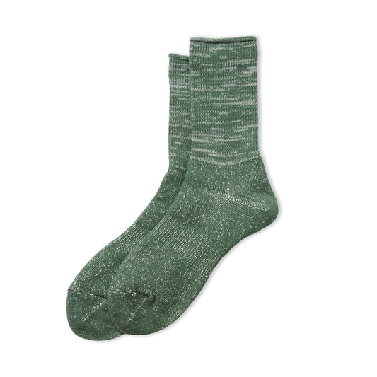 ROTOTO | Washi Pile Crew Socks - Dark Green