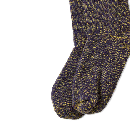 ROTOTO | Reversible Pile Socks - Navy/Yellow