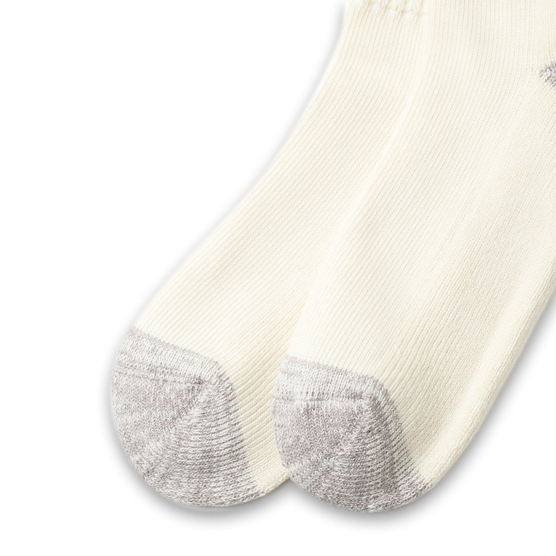 ROTOTО | Coarse Ribbed Oldschool Crew Socks Dark Green Yellow