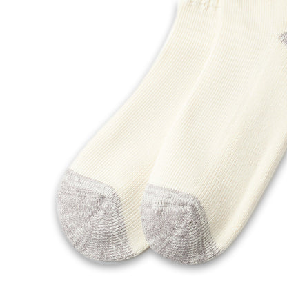 ROTOTО | Coarse Ribbed Oldschool Crew Socks Dark Green Yellow