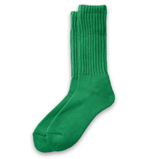 ROTOTO | Loose Pile Crew Socks Green