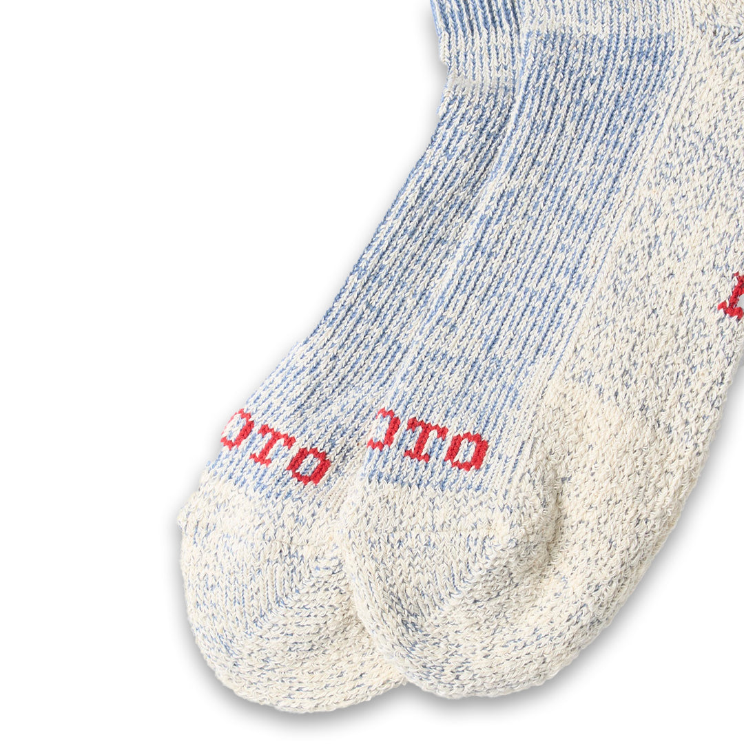 ROTOTО | Pile Stripe Marl Socks Blue Orange