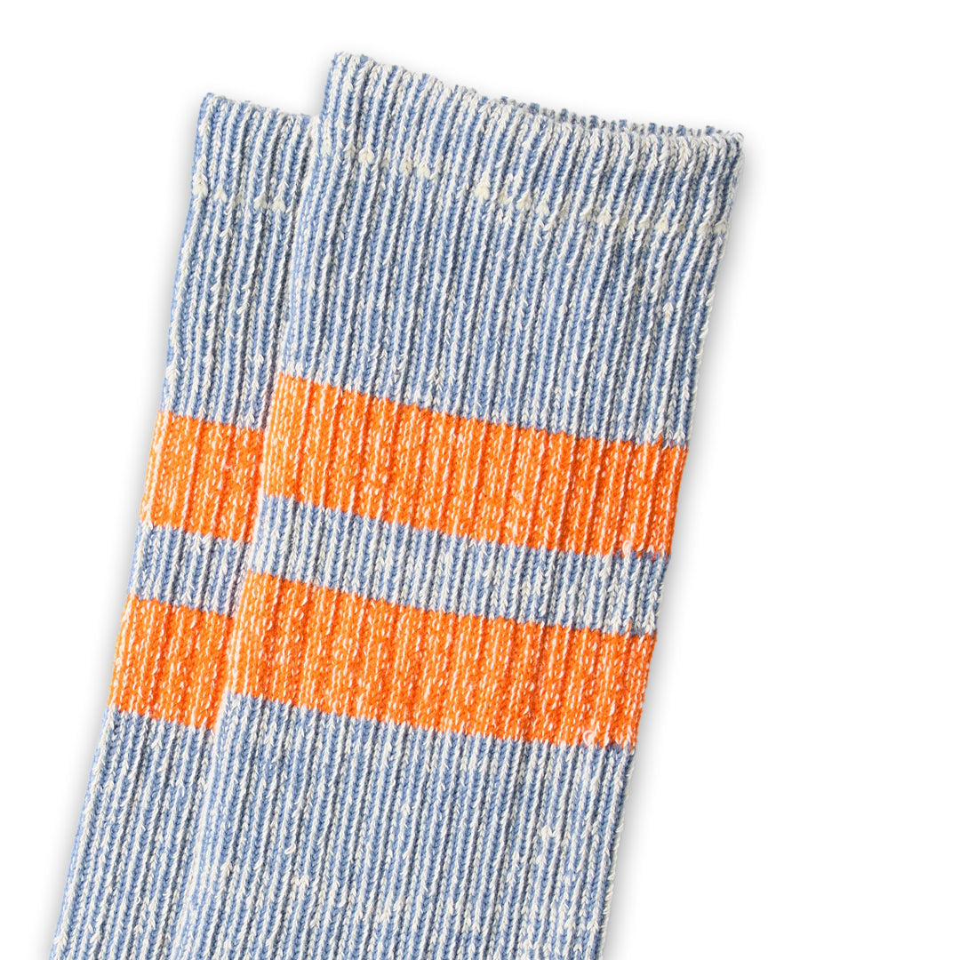 ROTOTО | Pile Stripe Marl Socks Blue Orange