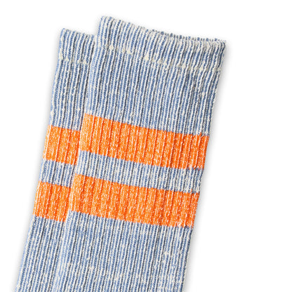 ROTOTО | Pile Stripe Marl Socks Blue Orange
