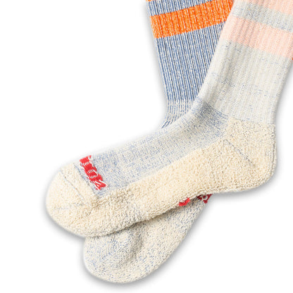 ROTOTО | Pile Stripe Marl Socks Blue Orange