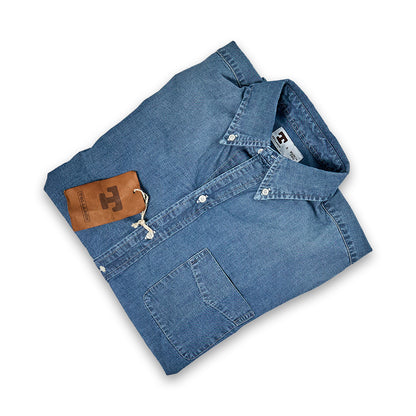 Tellason | Button Down Shirt Chambray Light Blue
