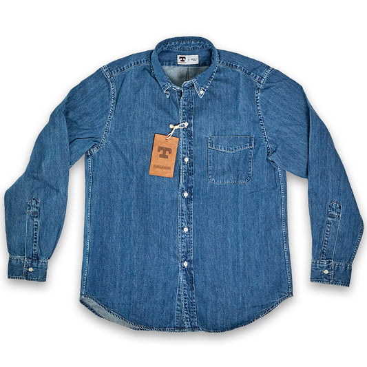 Tellason | Button Down Shirt Denim Special Wash Denim Blue