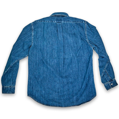 Tellason | Button Down Shirt Denim Special Wash Denim Blue