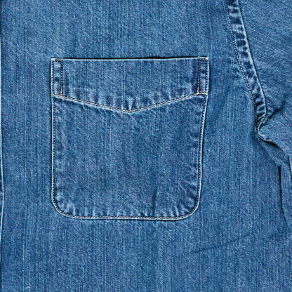 Tellason | Button Down Shirt Denim Special Wash Denim Blue