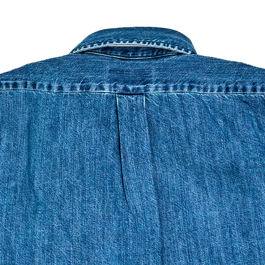 Tellason | Button Down Shirt Denim Special Wash Denim Blue