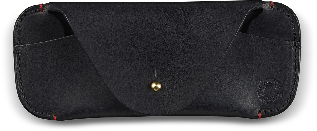 CROOTS | Glasses Case Vintage Leather Black