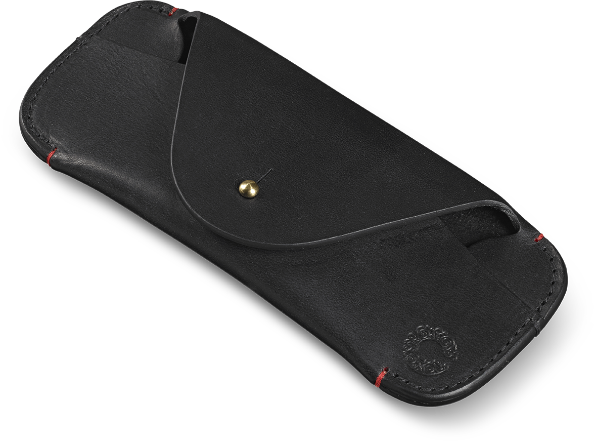 CROOTS | Glasses Case Vintage Leather Black
