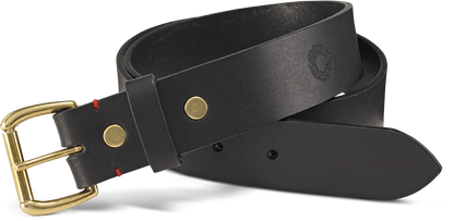 CROOTS | Rover Belt Vintage Leather Black Brass