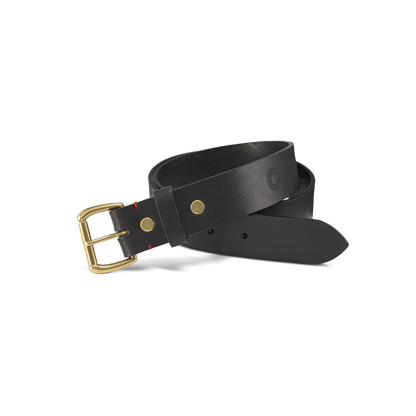 CROOTS | Rover Belt Vintage Leather Black Brass